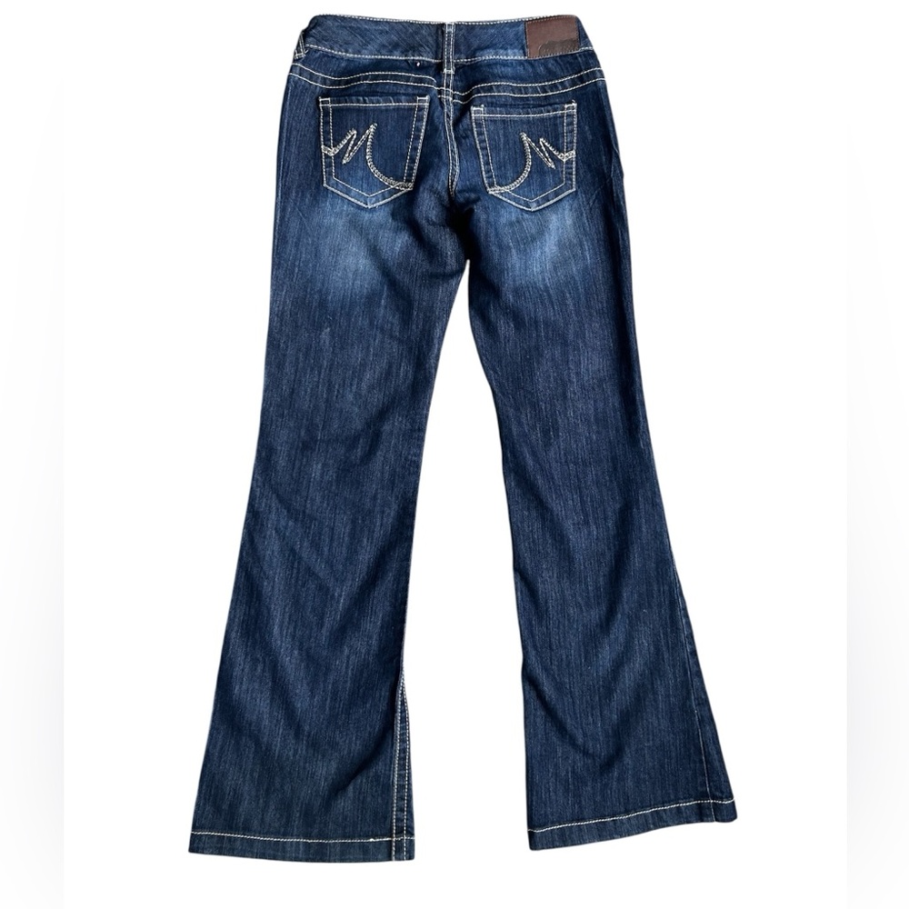 Maurices low rise flare Y2K jeans I like new condition size 1/2 Regular - Picture 4 of 8
